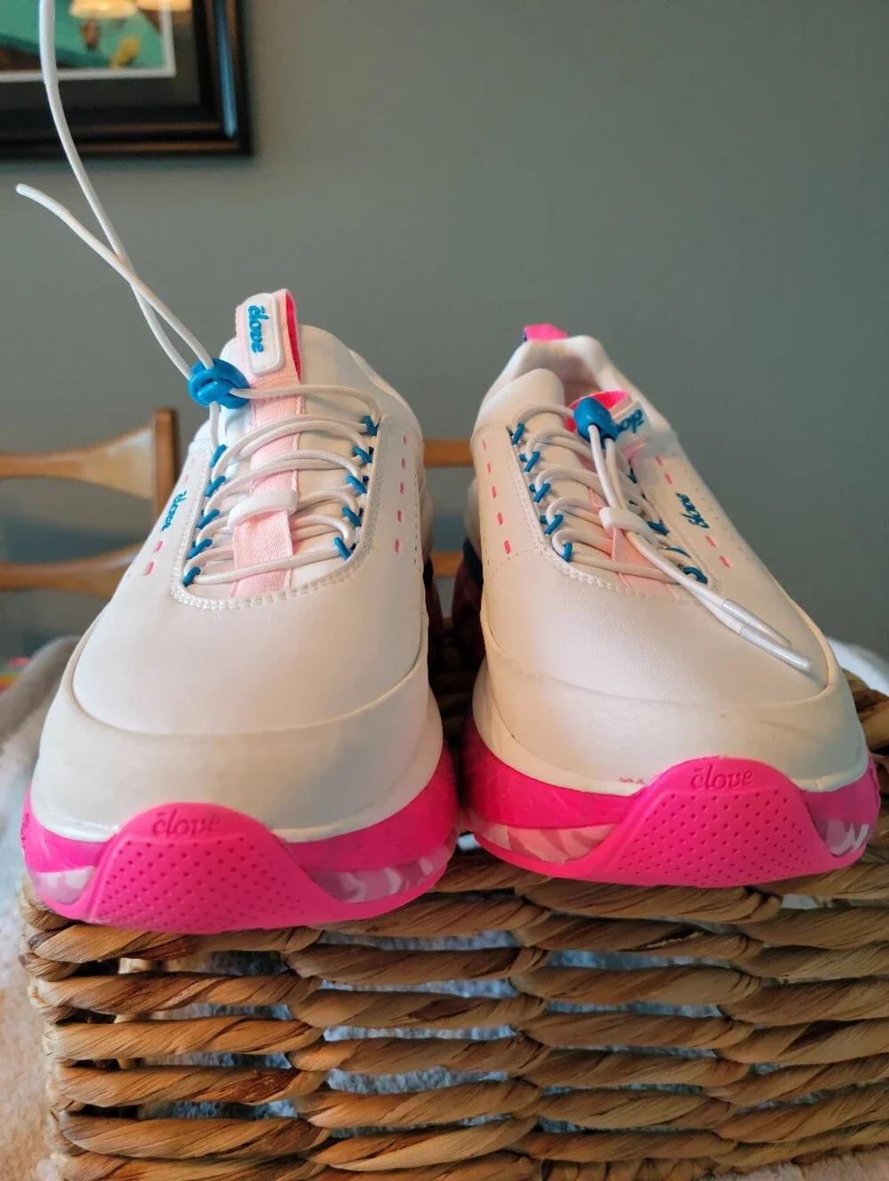 Clove Women's Forte 2 Sneakers Shoes White Pink Marble Size 7